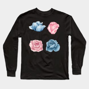 flower sticker pack Long Sleeve T-Shirt